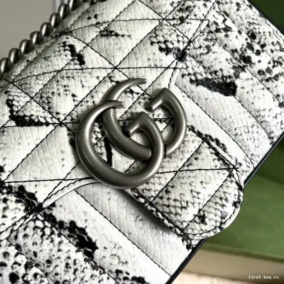 First bag ru small GG python bag shoulder Gucci Marmont 0626